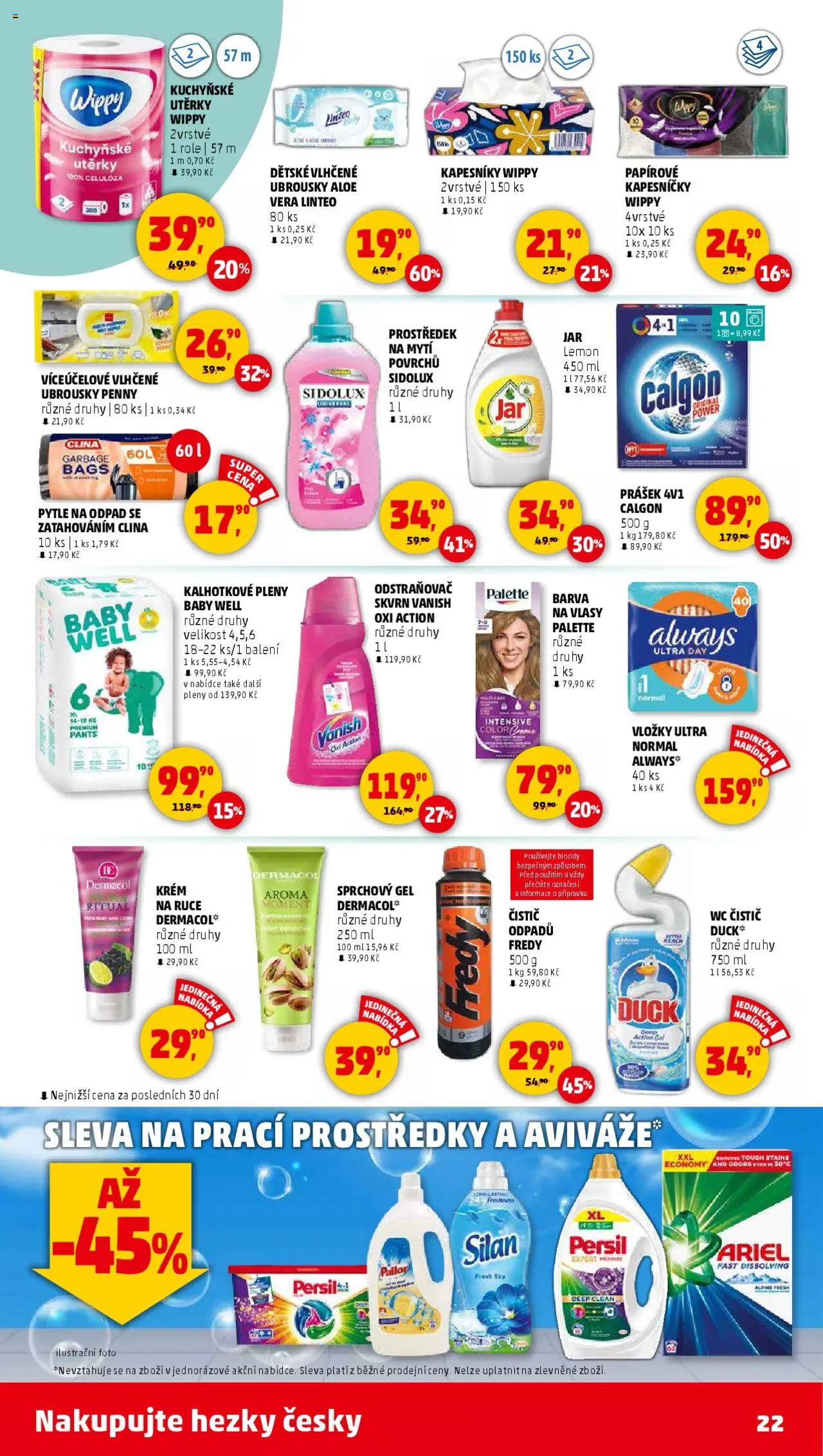  PENNY leták 29.05.2025 - Akce na příští týden - strana 22 - Wc, Barva na vlasy, Sprchový gel, Persil, Krém na ruce, Vanish oxi action, Odstraňovač skvrn, Papířové ubrousky