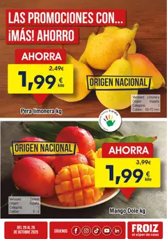 Vista previa del folleto de la tienda Froiz válido desde el 20/10/2025 