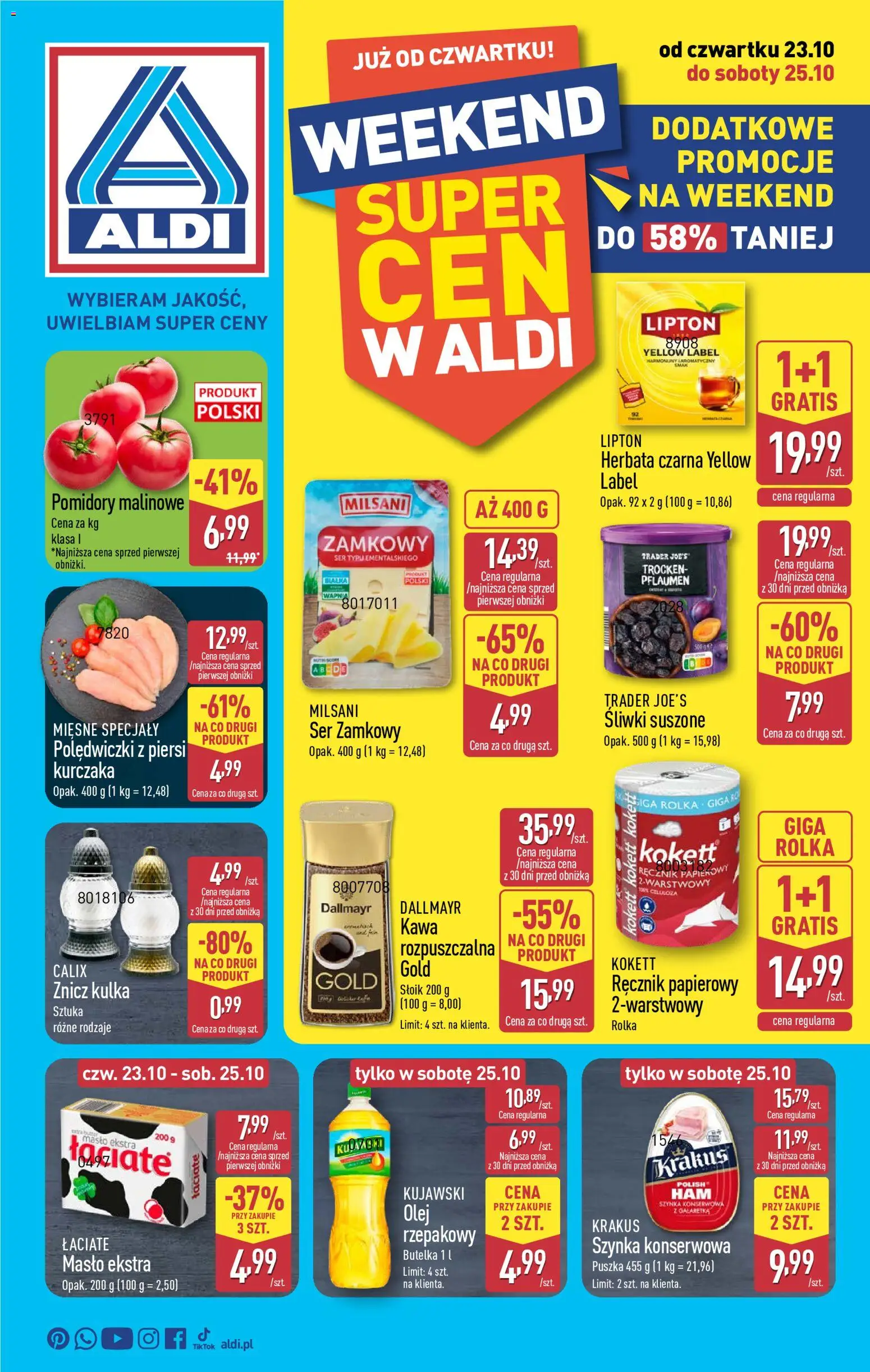 Aldi Okazje na weekend od 23.10.2025 - Nowa Gazetka - Numer strony 1