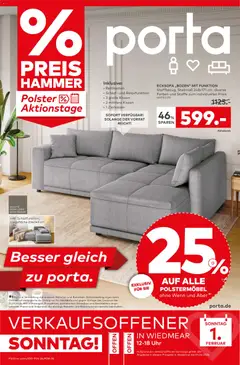 Vorschau von dem Prospekt des Geschäftes Porta!, gültig ab dem 25.01.2026