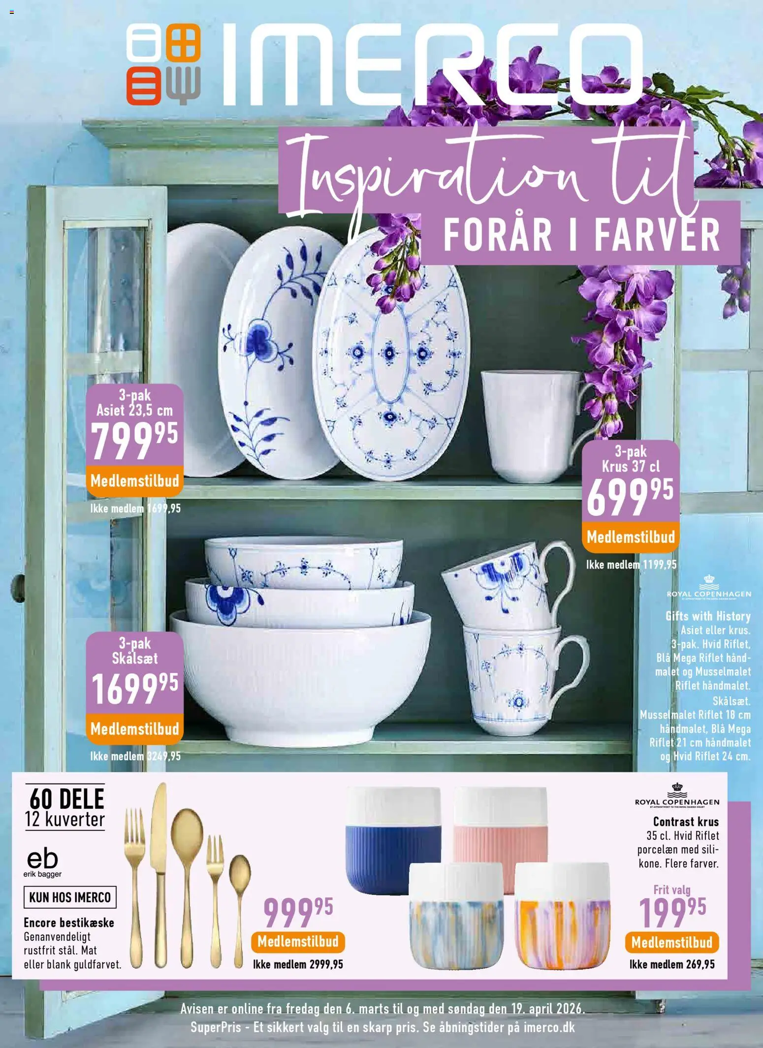 Eksempel på tilbudsavis Imerco - Inspiration til FORÅR I FARVE fra butik Imerco gyldig fra 06/03/2026