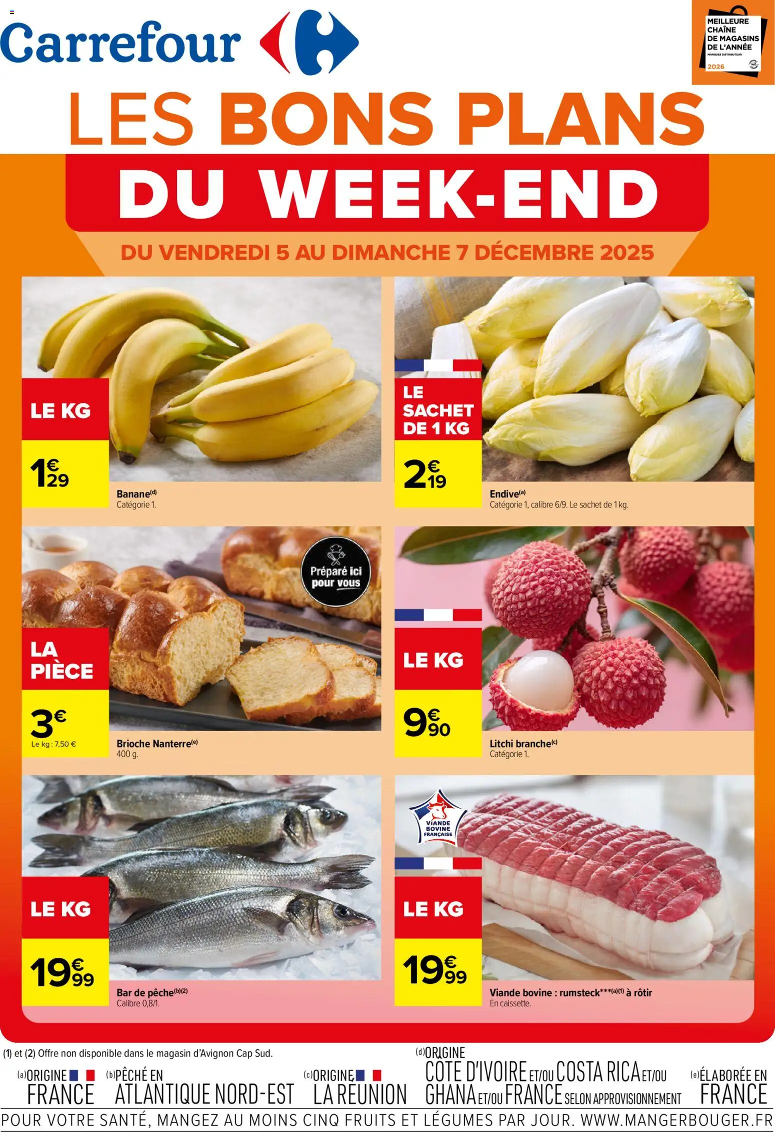Prévisualisation de Les bons plans du week-end du magasin Carrefour formulaire valide 05/12/2025