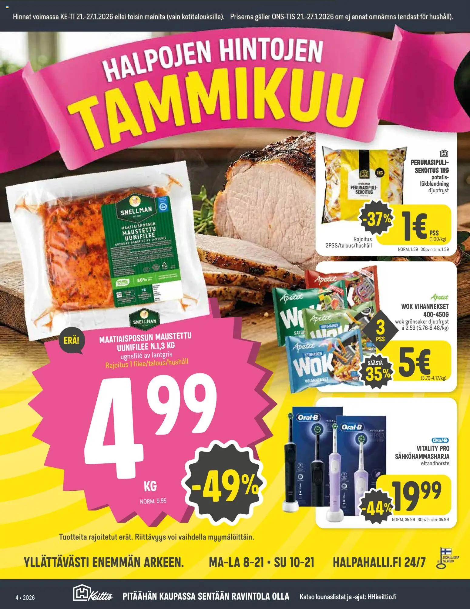 Kaupan Halpa Halli Tarjoukset esikatselu, voimassa 21/01/2026