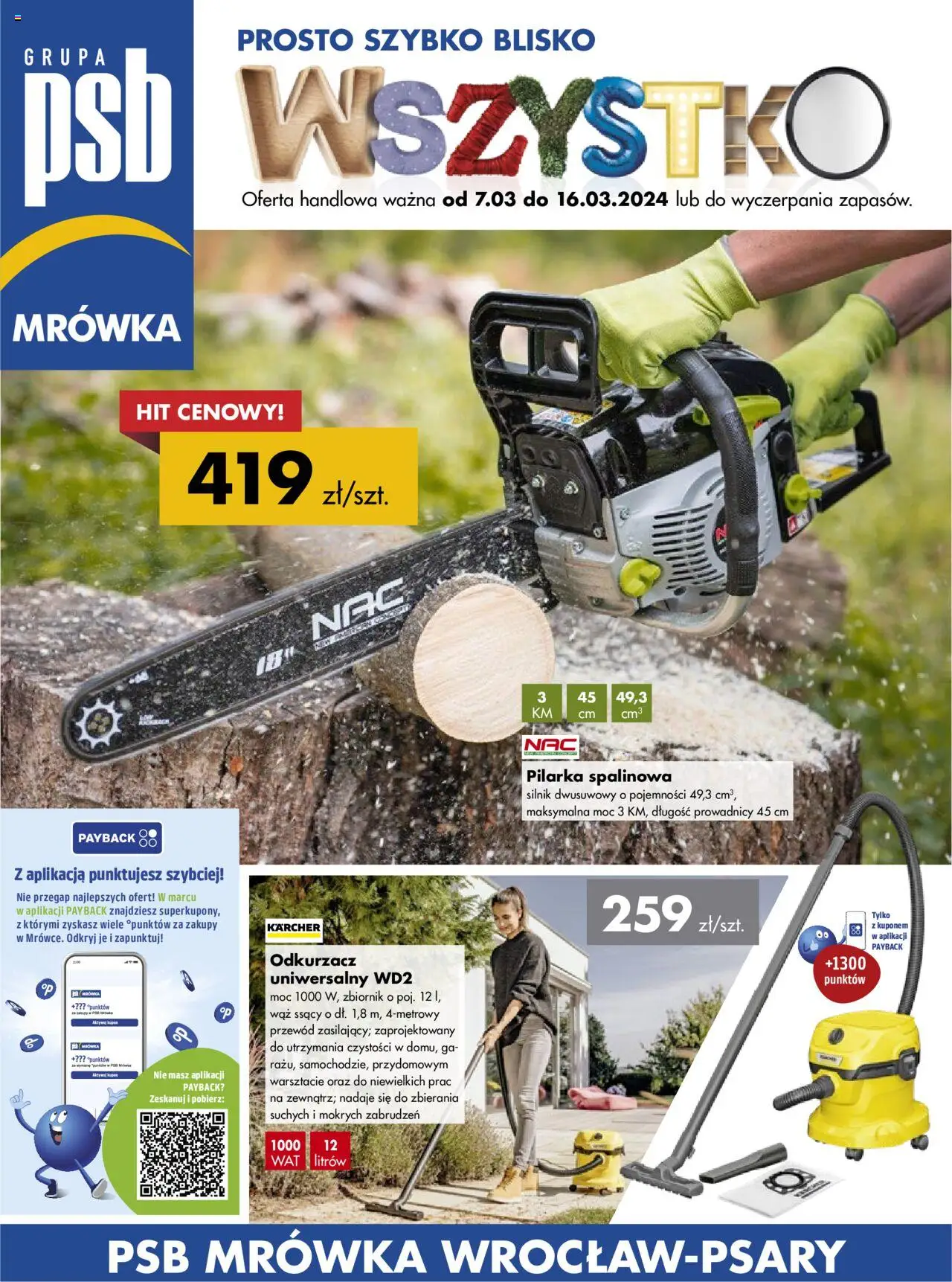 MRÓWKA Gazetka 07.03.2024 - 16.03.2024 - Gazetka promocyjna - Numer strony 1 - Odkurzacz