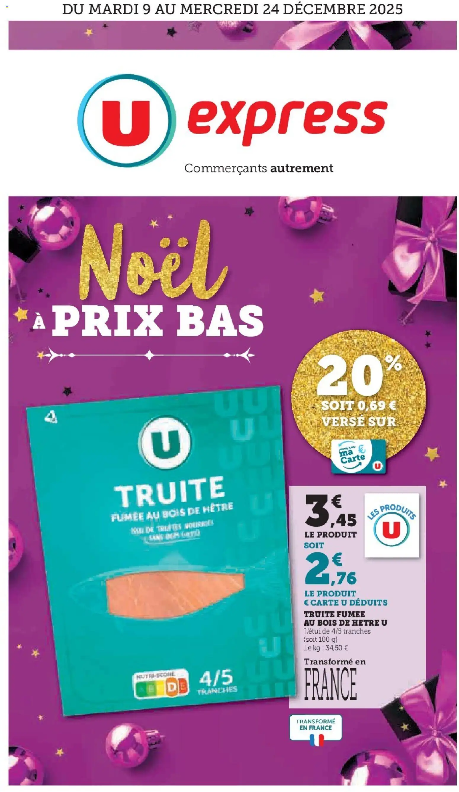 Prévisualisation de Catalogue du magasin U Express formulaire valide 09/12/2025