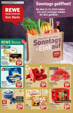 Vorschau von dem Prospekt des Geschäftes Rewe, gültig ab dem 15.12.2025