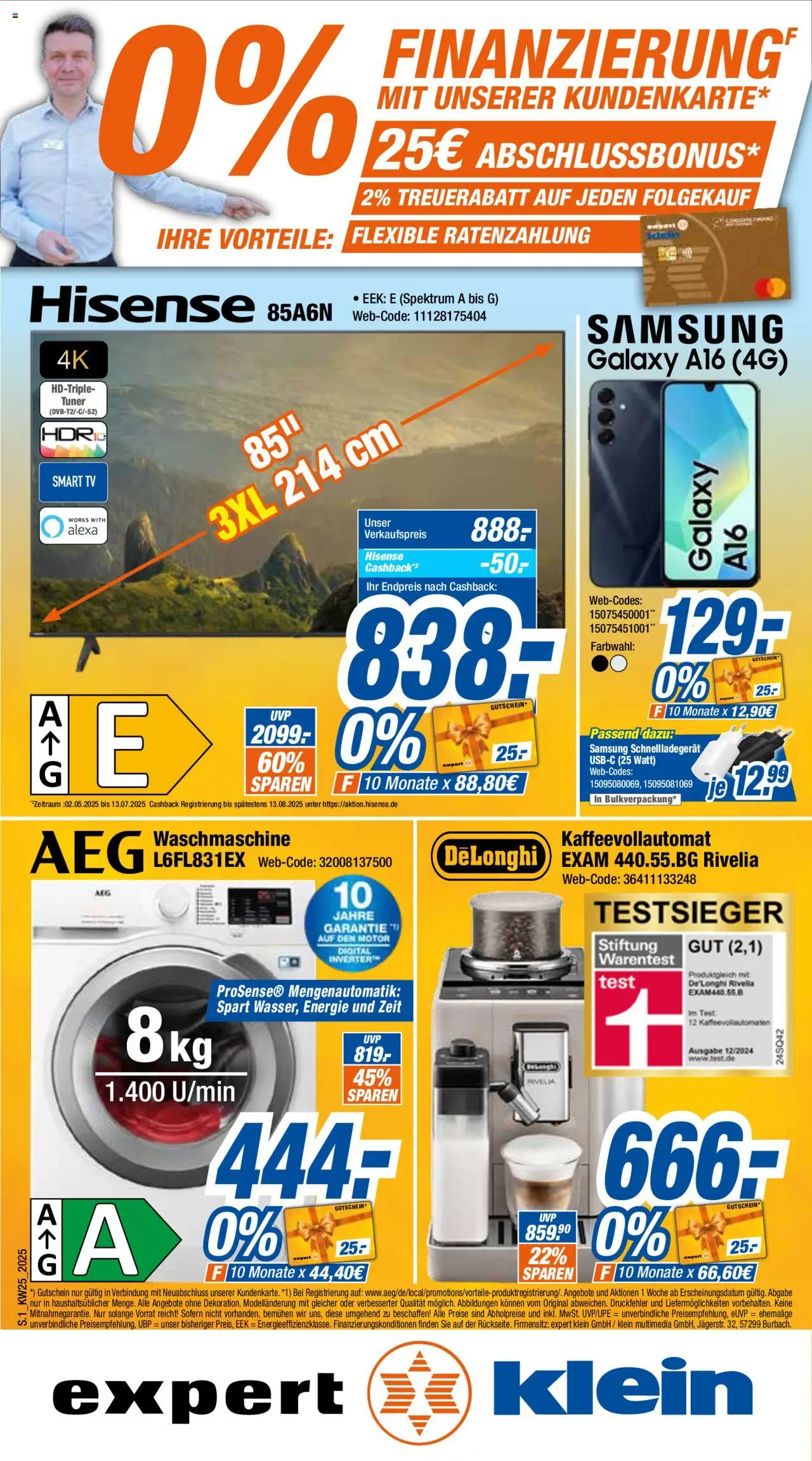 Expert Prospekt (vom 16.06.2025 - 21.06.2025) - Samsung, Waschmaschine, TV, Kaffeevollautomat, Smart TV, Hisense