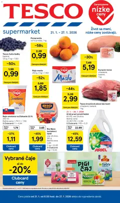 Náhľad Tesco letáku platného od 21.01.2026