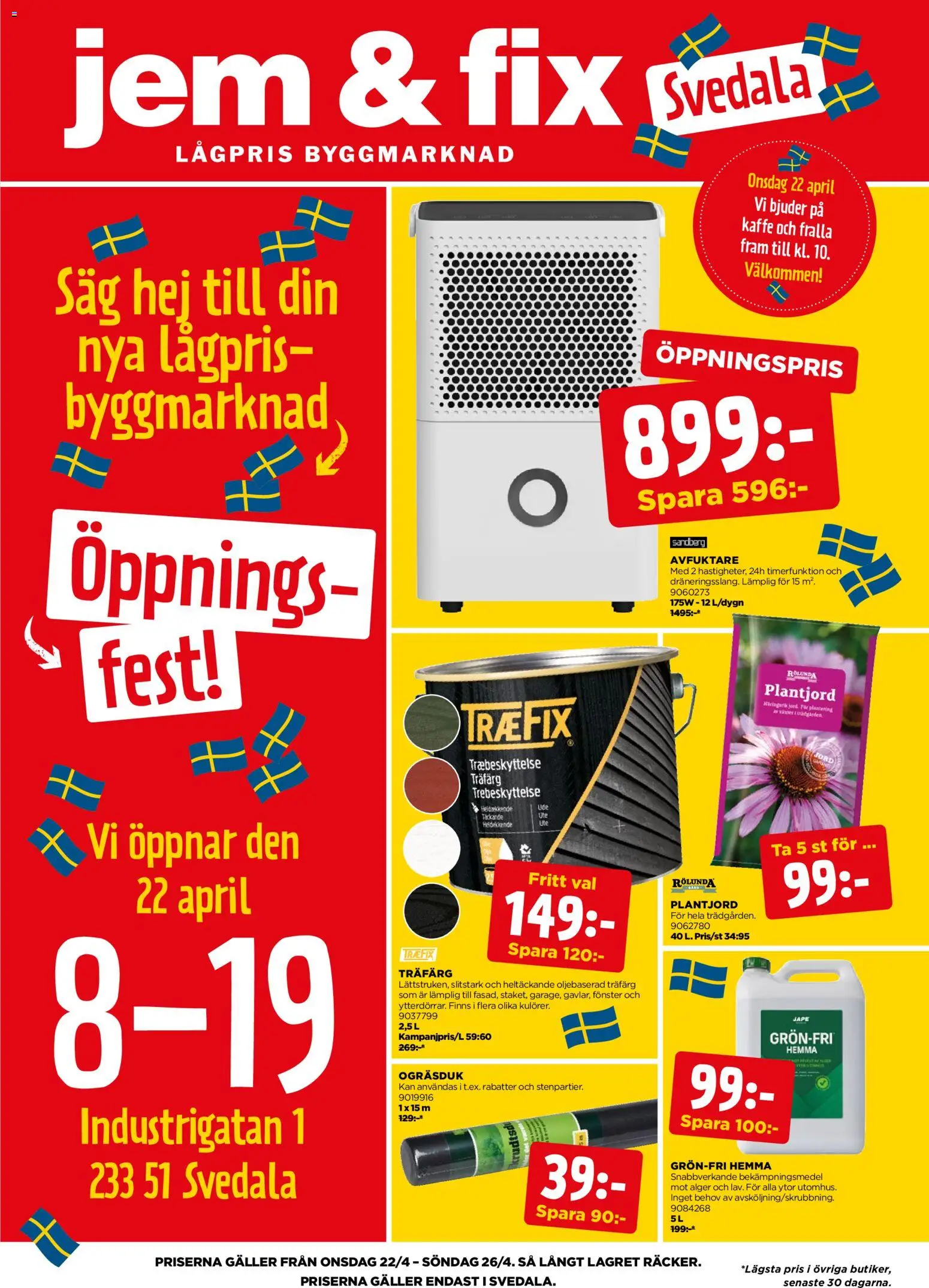 Förhandsgranska reklamblad Jem & Fix erbjudanden från butik Jem & Fix gäller från 22/04/2026