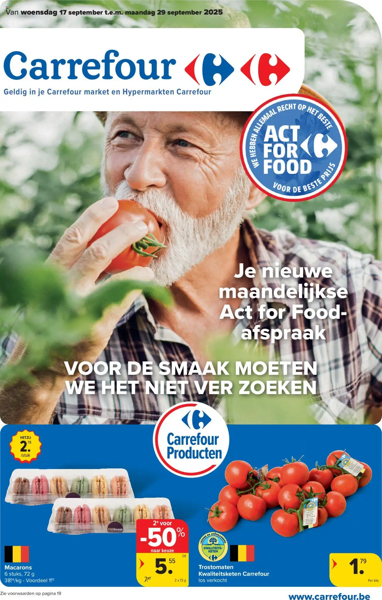 Carrefour shop Hypermarkten - Market Act For Food Special geldig vanaf 17/09/2025 - Paginanummer 1