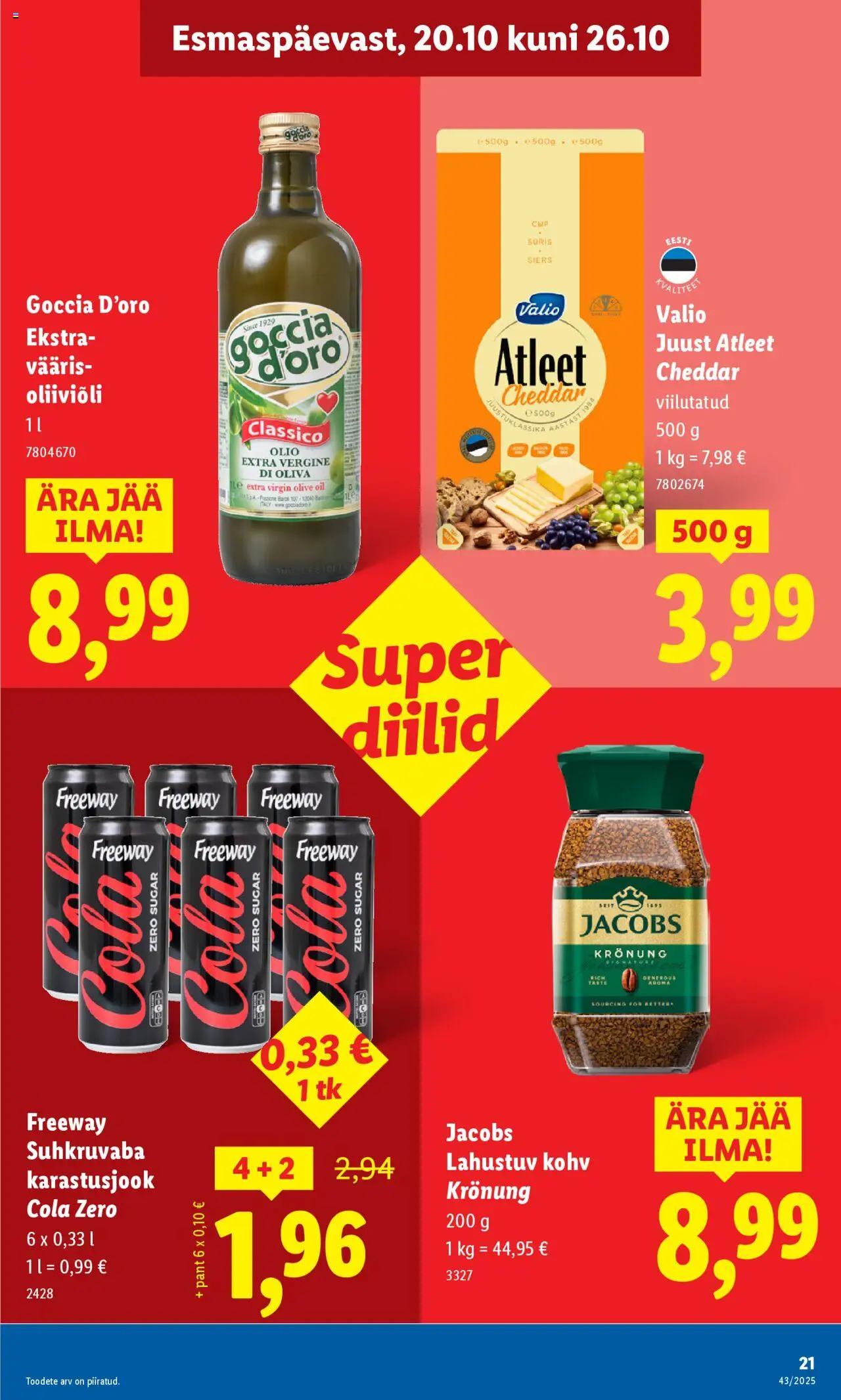 Lidl kliendilehe eelvaade alates 2025.10.20