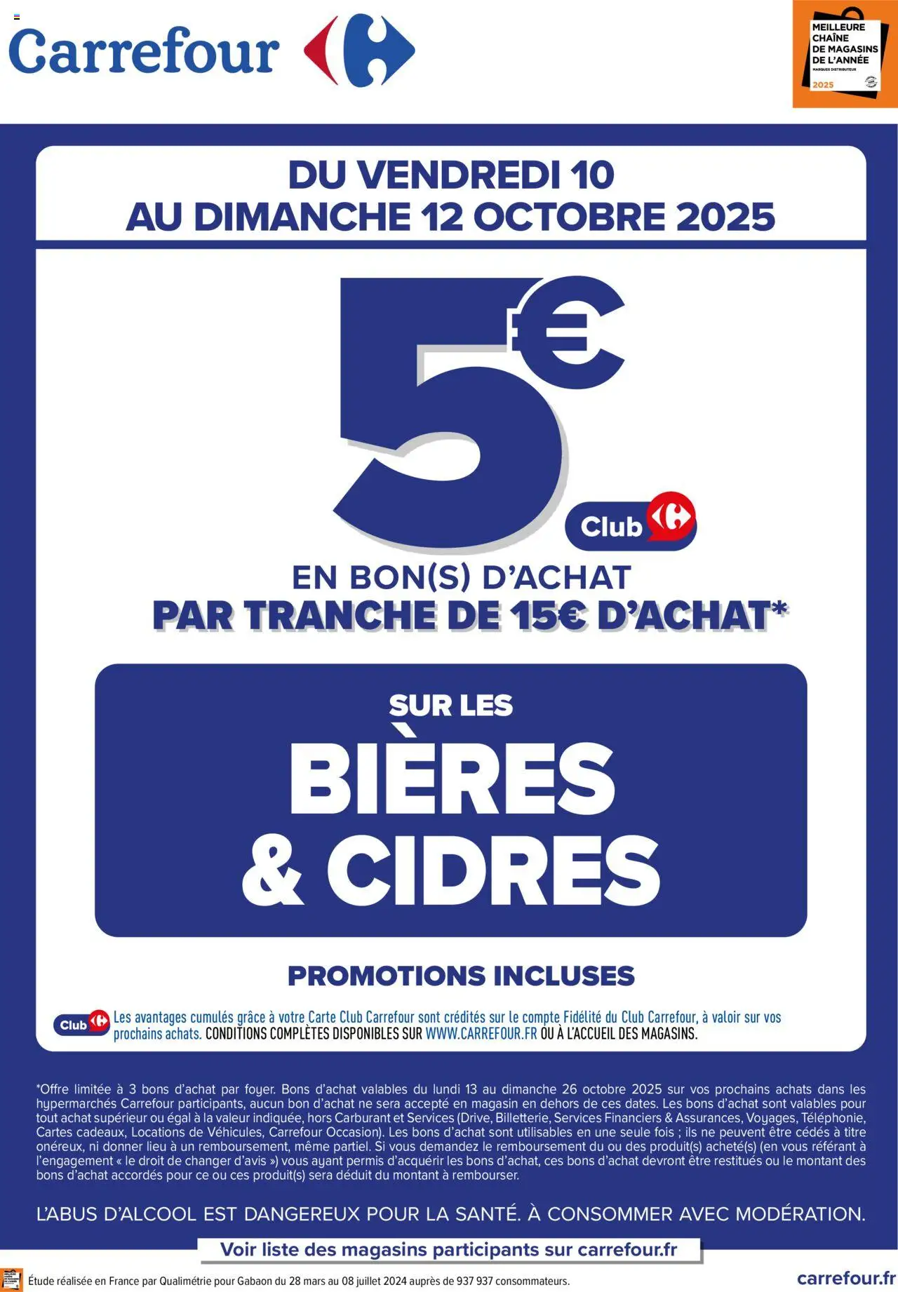 Opération bon(s) d’achat bières et cidres de la boutique Carrefour valable du 10/10/2025 - Page numéro 1 - Distributeur