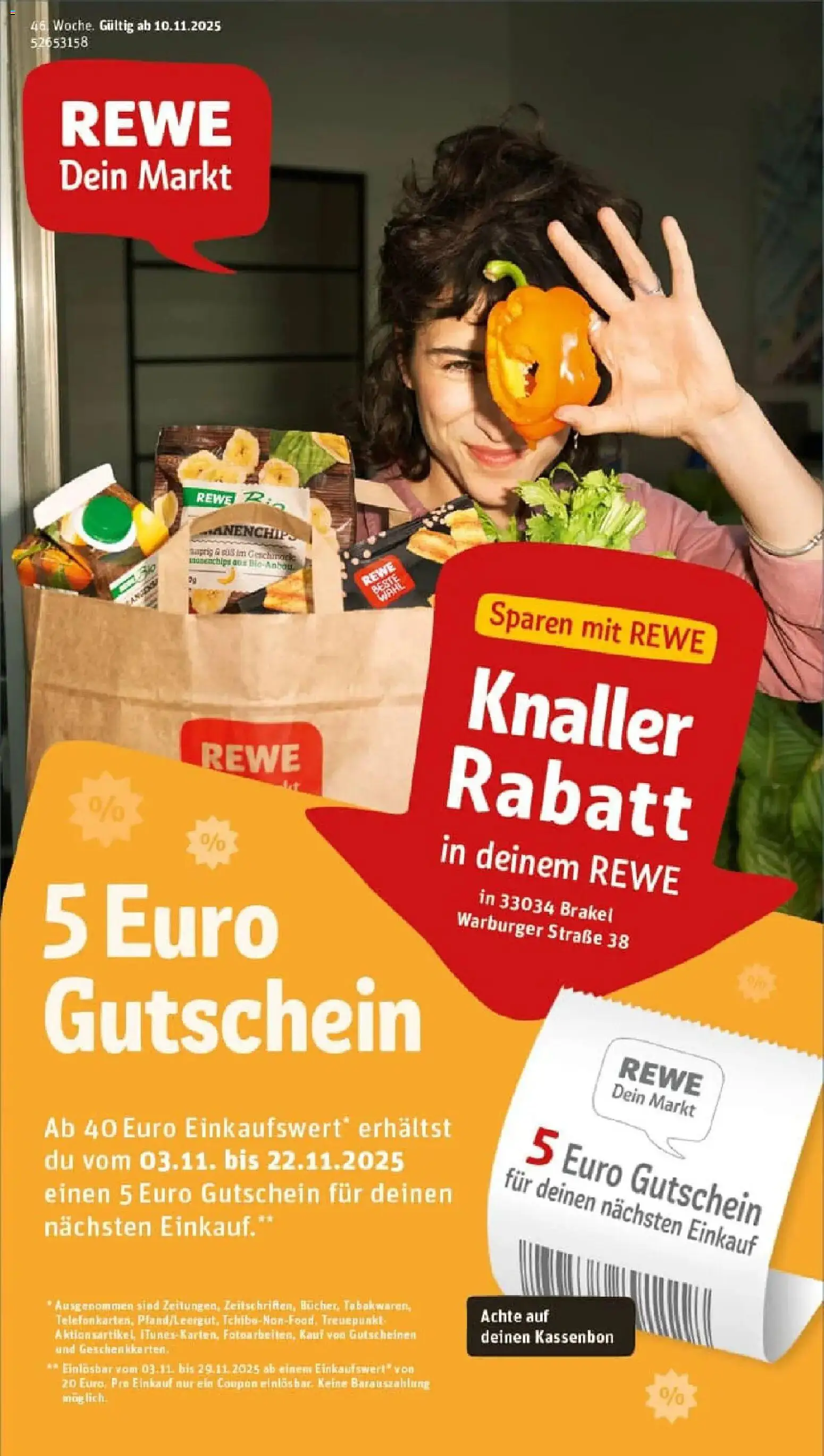 Vorschau von dem Prospekt des Geschäftes Rewe, gültig ab dem 10.11.2025