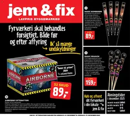 Eksempel på tilbudsavis Nytårsavis fra butik Jem & fix gyldig fra 21/12/2025