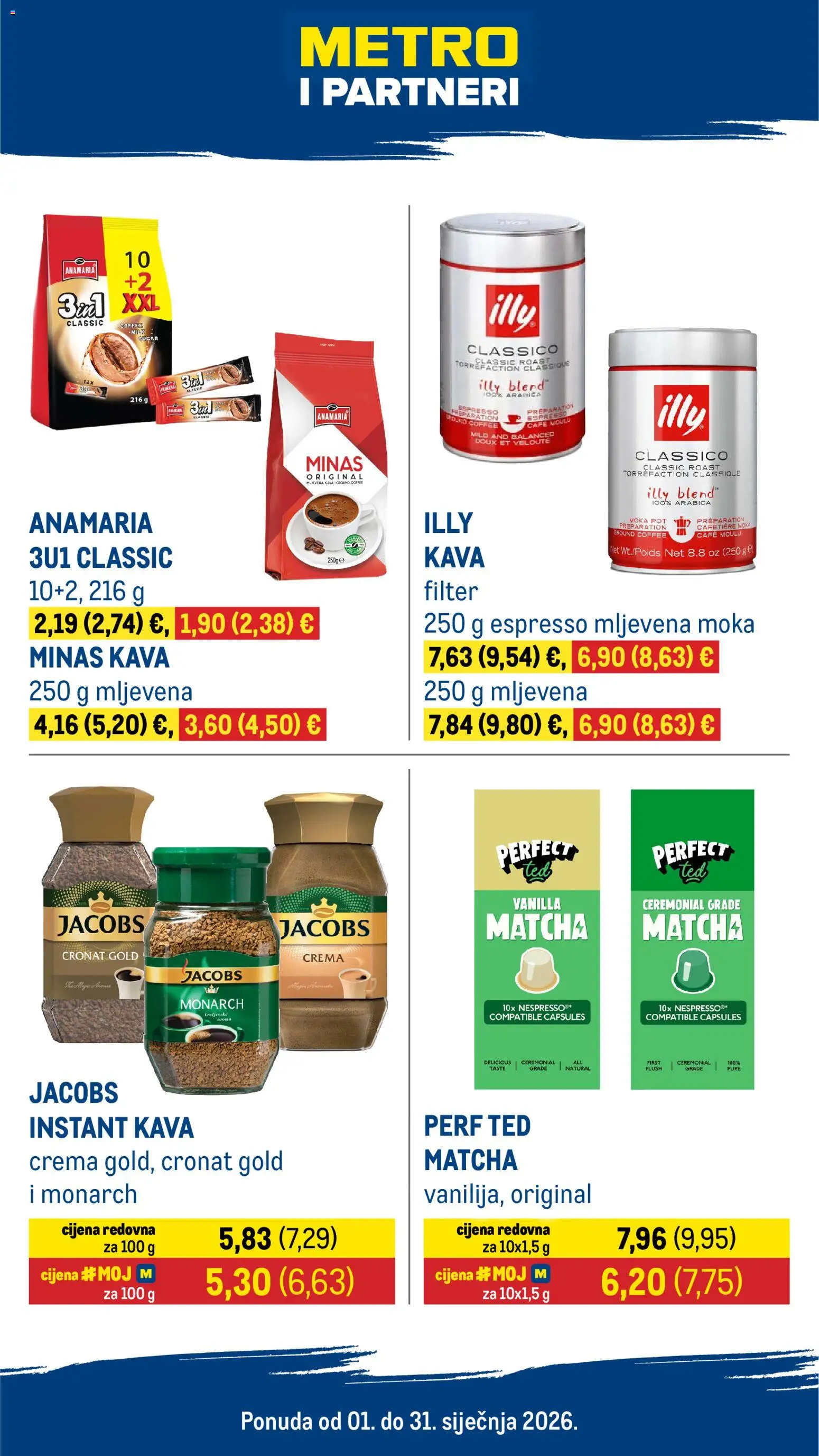Pregled letka Metro i partneri trgovine Metro vrijedi od 01.01.2026