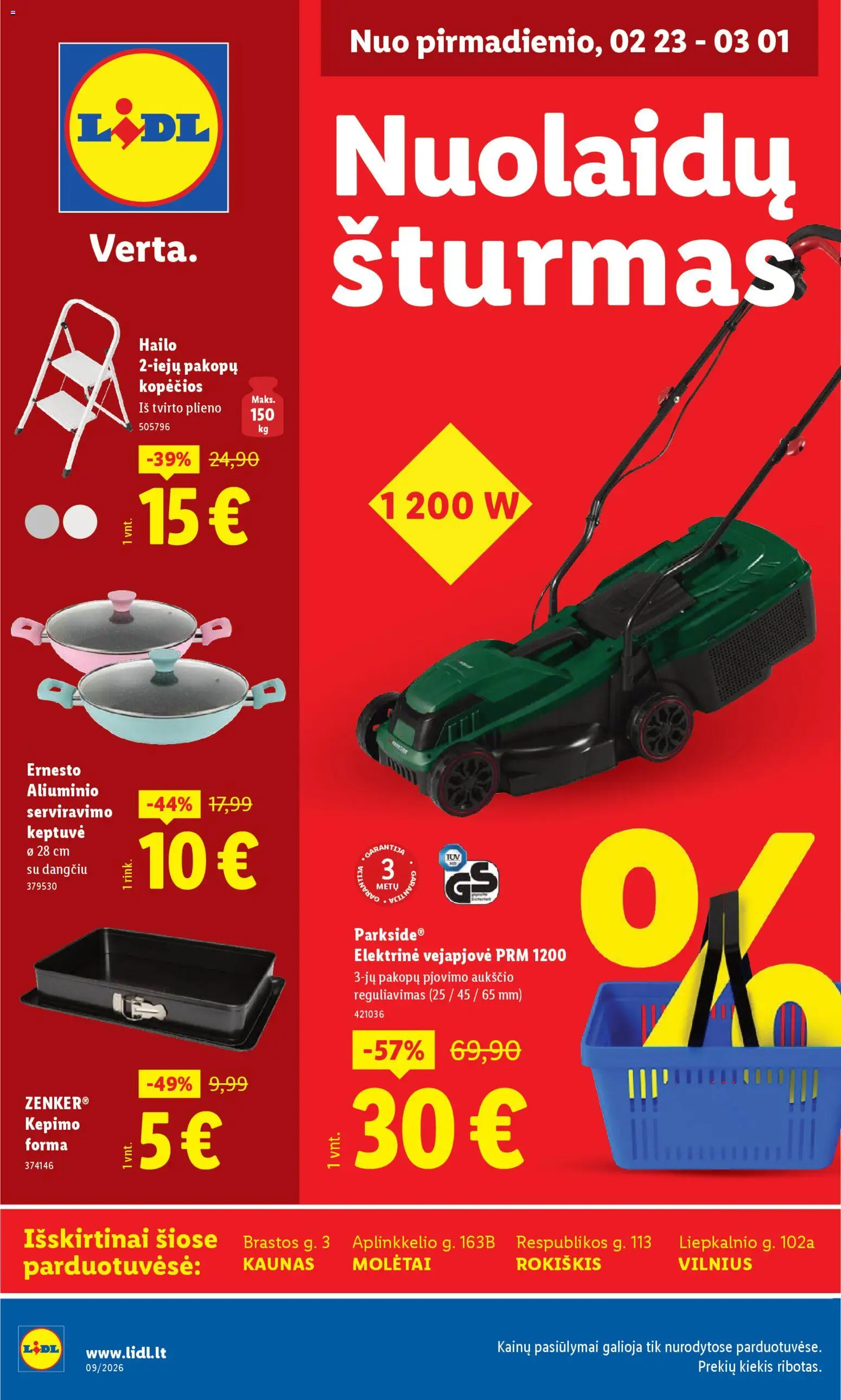 LIDL parduotuvės leidinio Leidinys - Nuolaidų šturmas galiojančio nuo 2026.02.23 peržiūra - Keptuvė