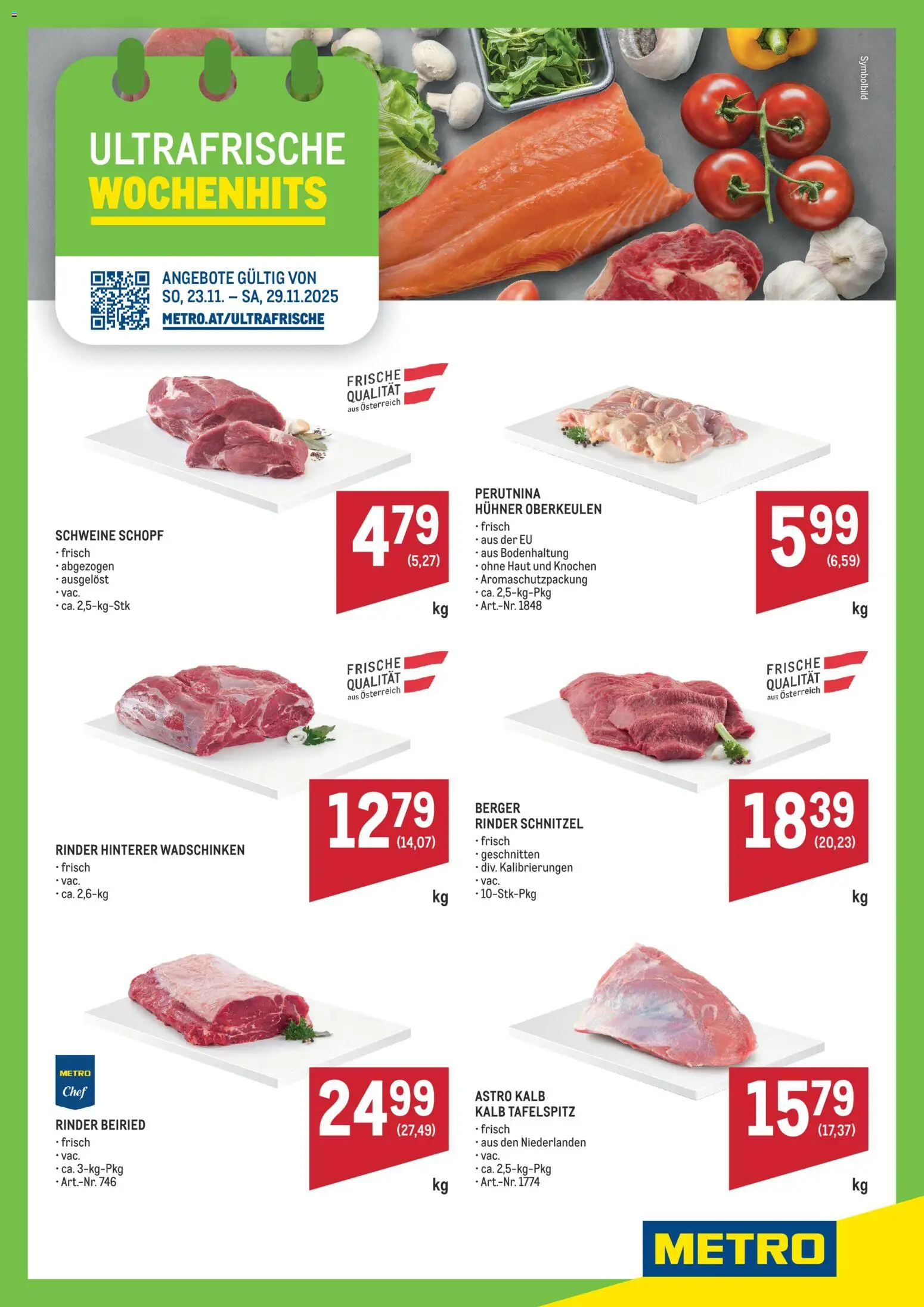 Vorschau der Angebote: Metro Angebote Wochenhits gültig ab 23.11.2025