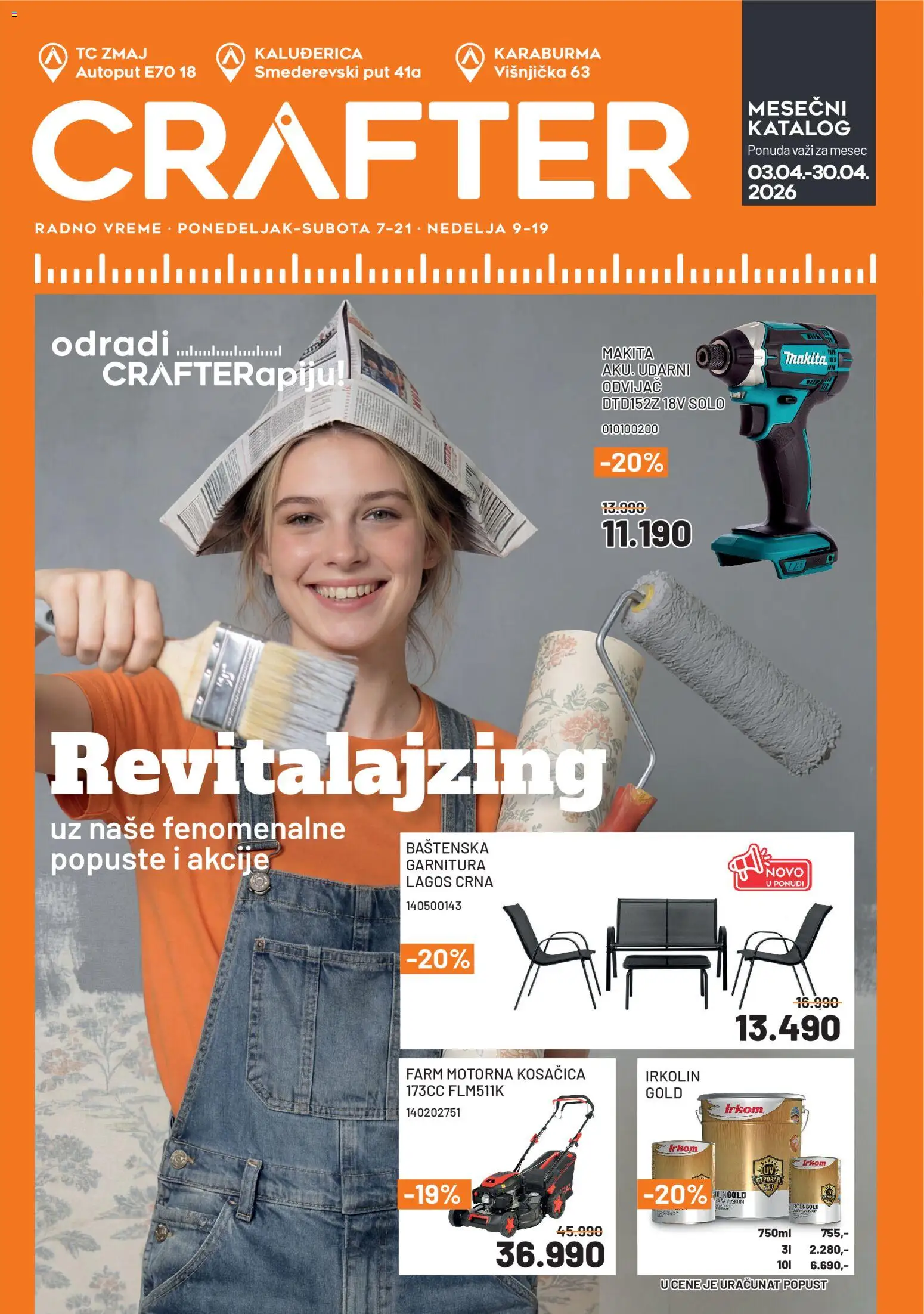 Pregled Crafter kataloga - važi od 03.04.2026