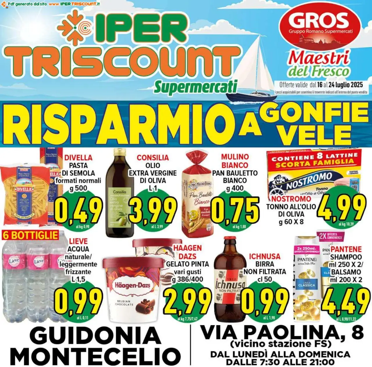 Volantino Ipertriscount valido da 16/07/2025 numero di pagina 1