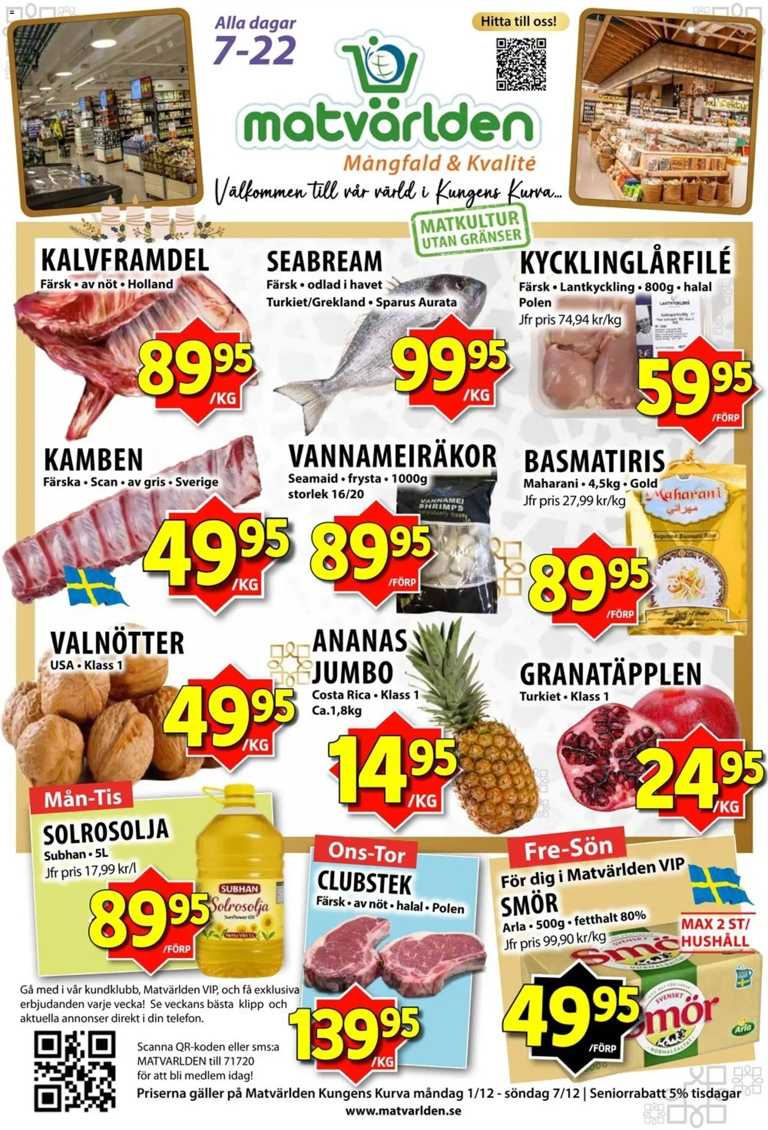 Förhandsgranska reklamblad Aktuella reklamblad Matvärlden från butik Matvärlden gäller från 01/12/2025