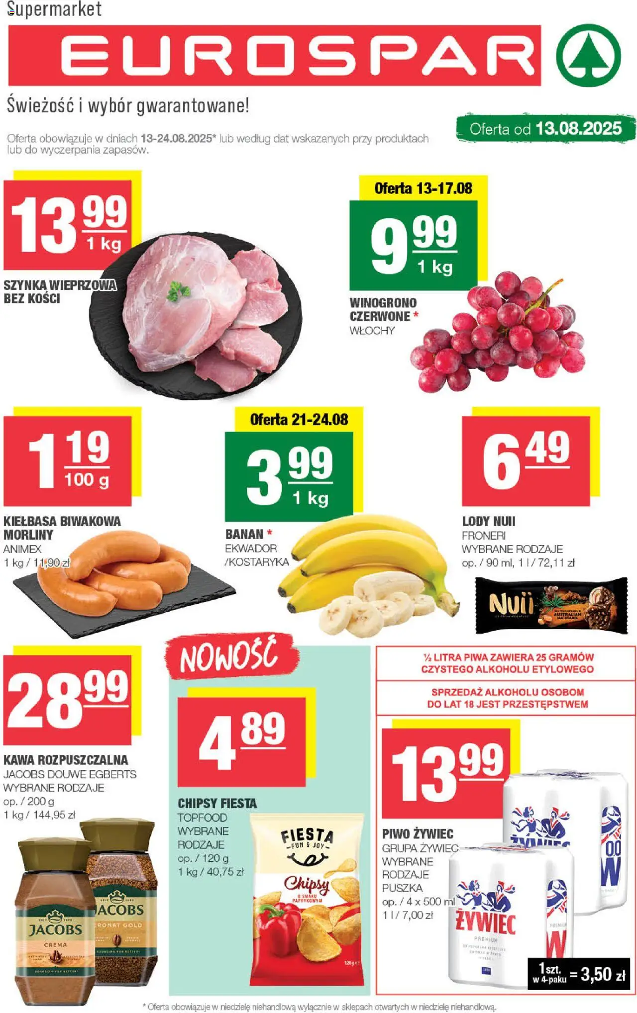 Spar Eurospar od 13.08.2025 - Nowa Gazetka - Numer strony 1