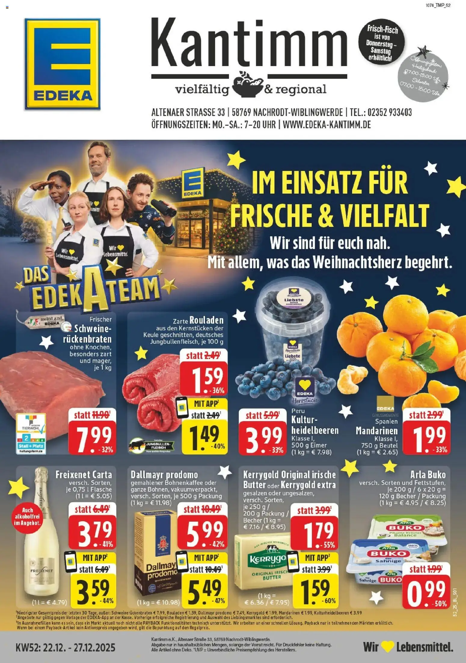 Vorschau von dem Prospekt des Geschäftes Edeka, gültig ab dem 22.12.2025