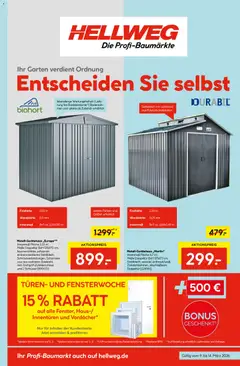 Vorschau von dem Prospekt des Geschäftes Hellweg, gültig ab dem 09.03.2026