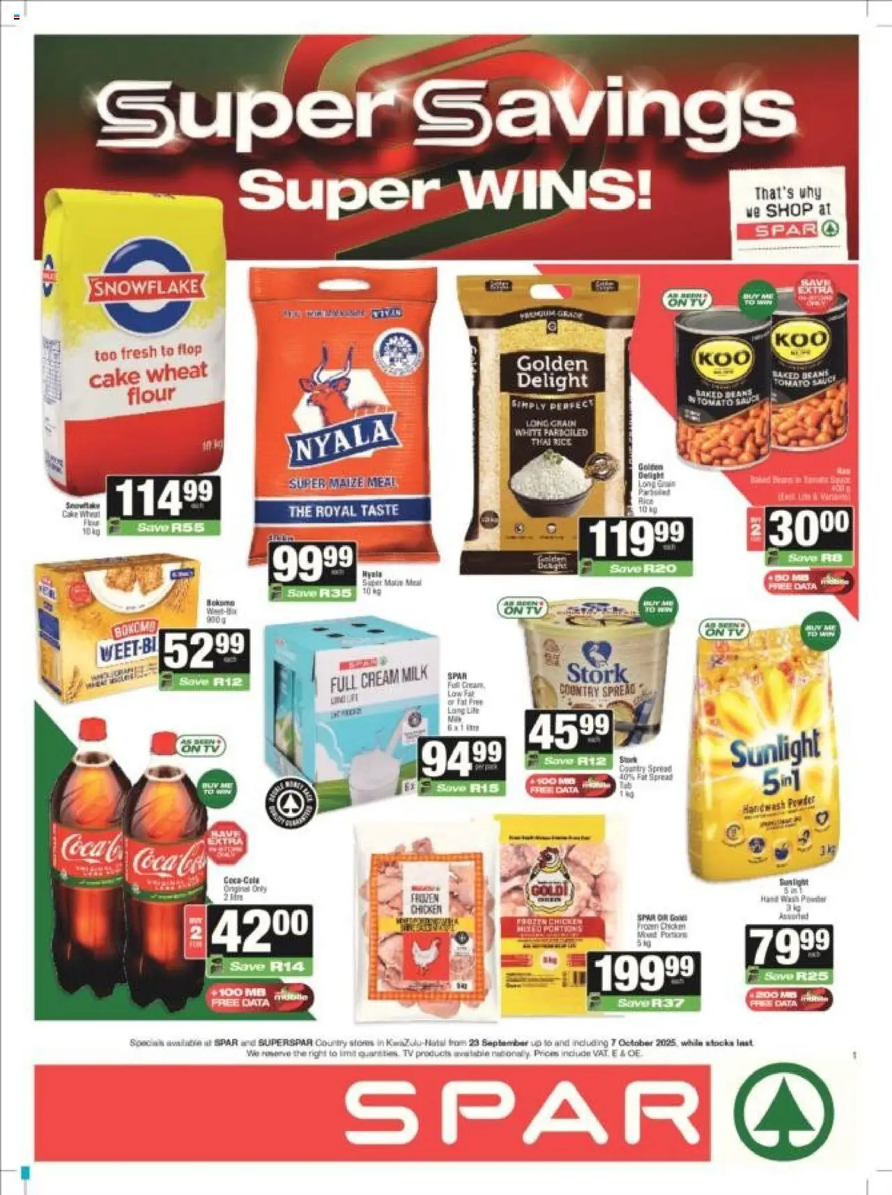 Superspar Kwazulu-Natal - Weekly Specials from 08/10 - 20/10/2025 > Promotions