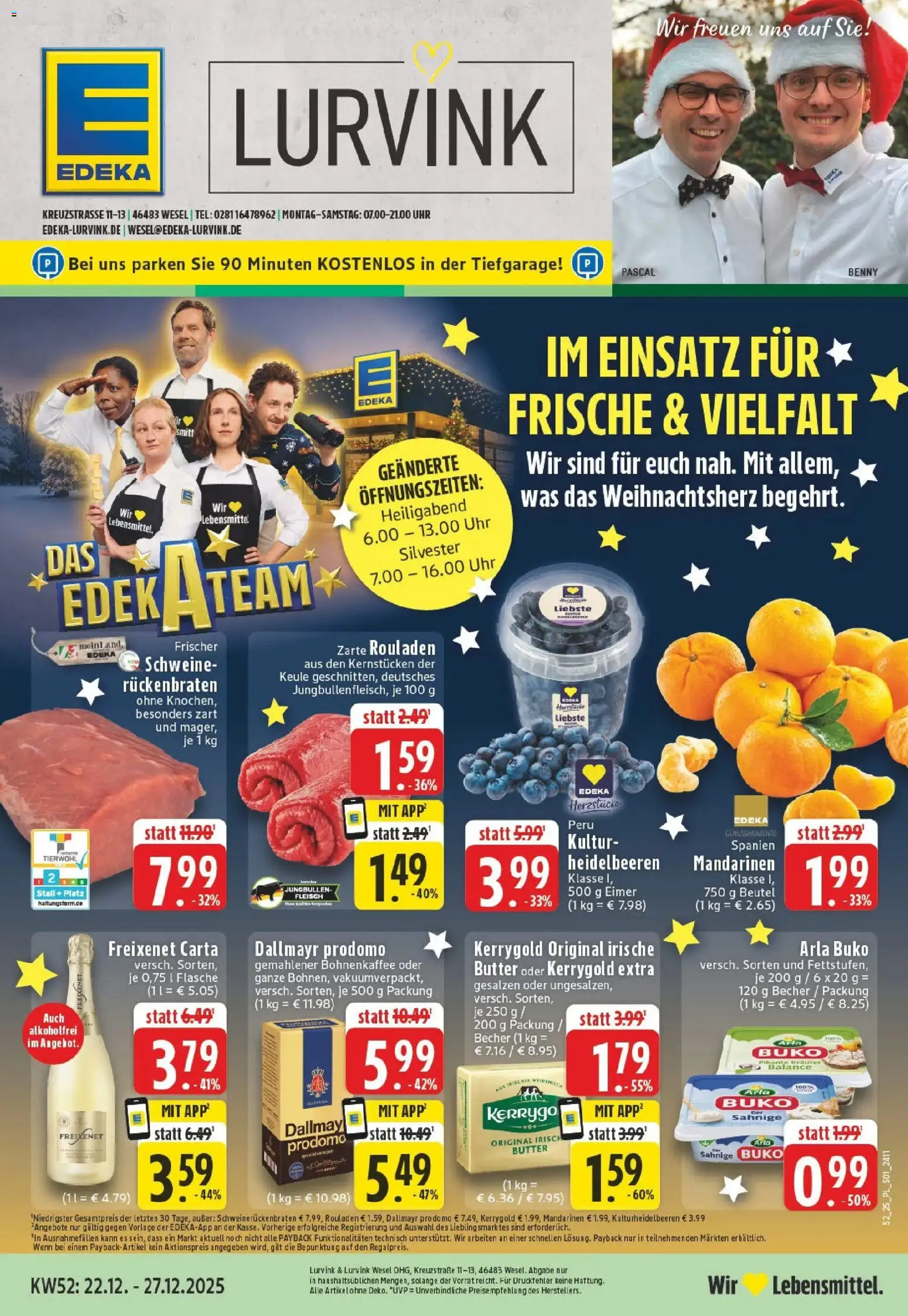 Vorschau von dem Prospekt des Geschäftes Edeka, gültig ab dem 22.12.2025