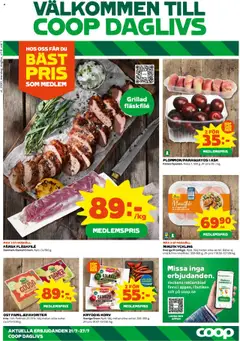 Förhandsgranska reklamblad Aktuella reklamblad Coop Daglivs från butik Coop Daglivs gäller från 21/07/2025