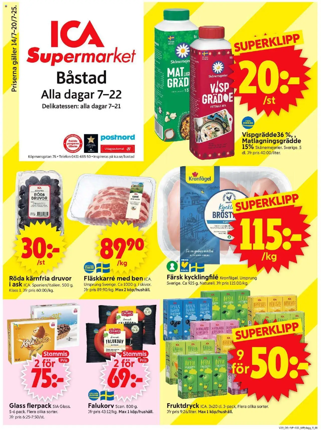 Båstad är giltig 14/07 2025 > Veckans Erbjudanden gäller från 14/07/2025 till 20/07/2025 sidnummer 1