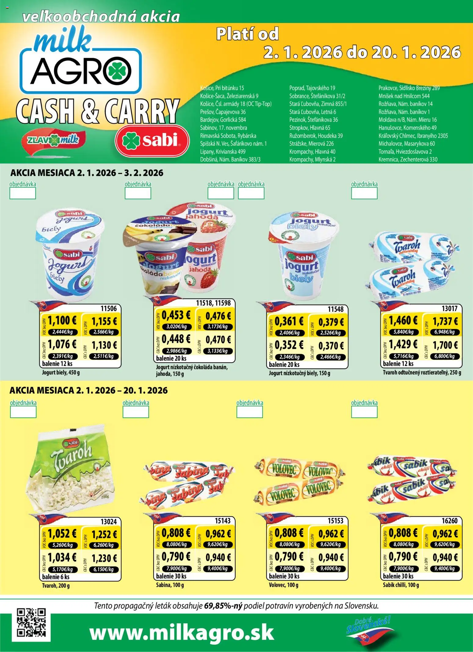 Náhľad Milk Agro letáku platného od 02.01.2026