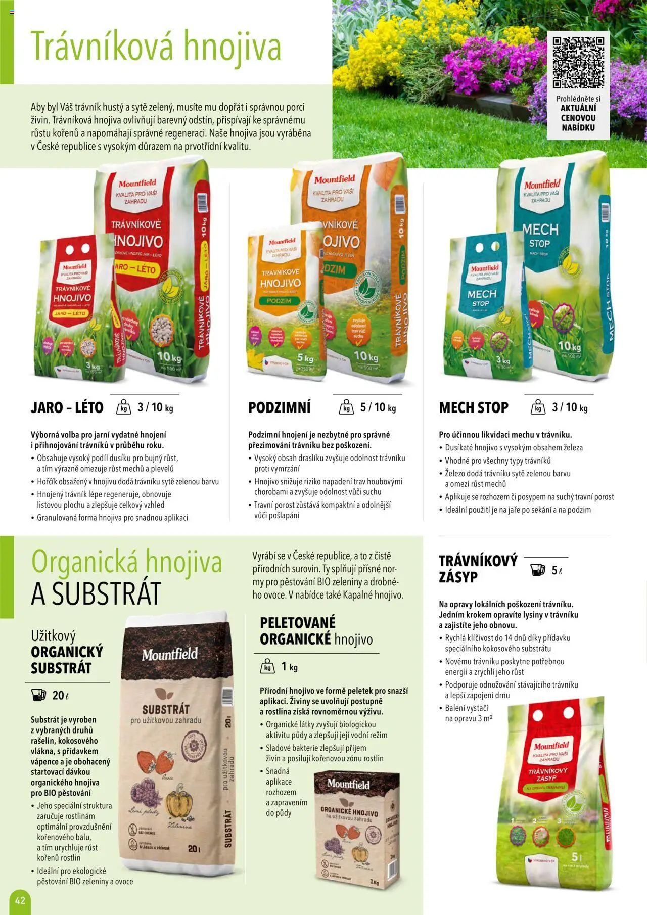  Mountfield Katalog 2025 (od středy 16.04.2025) - strana 42 - Ovoce, Hořčík, Zelenina, Jar, Hnojivo, Substrát, Forma