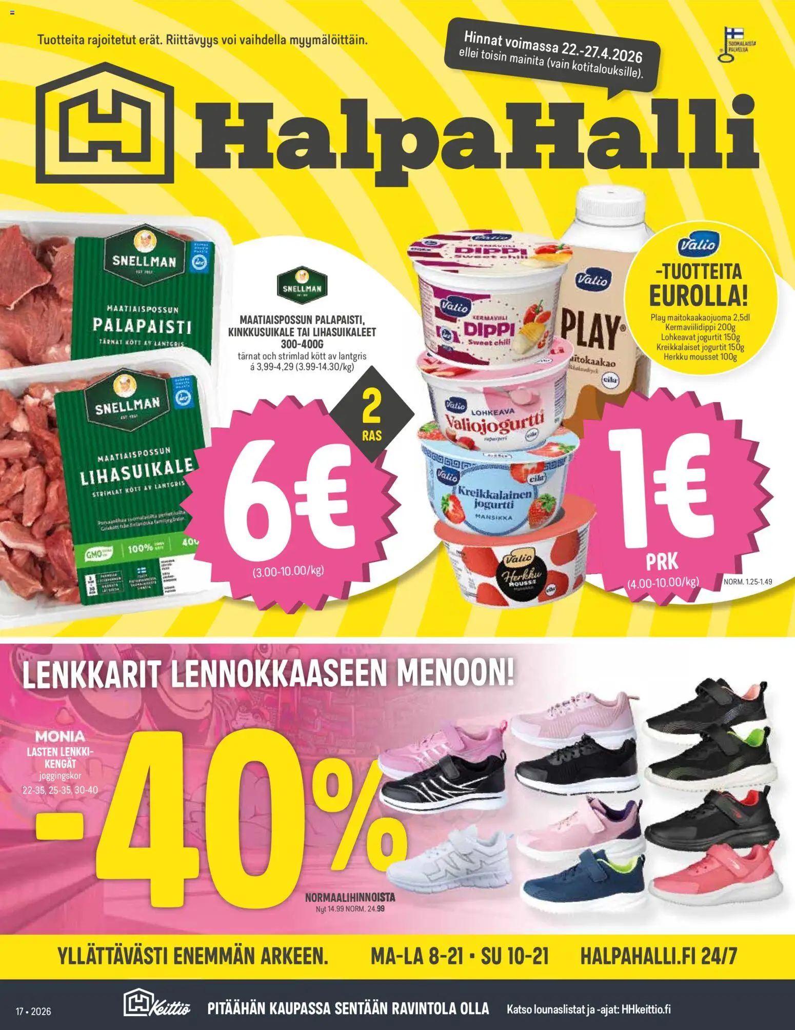 Kaupan Halpa Halli Halpa Halli tarjoukset esikatselu, voimassa 22/04/2026
