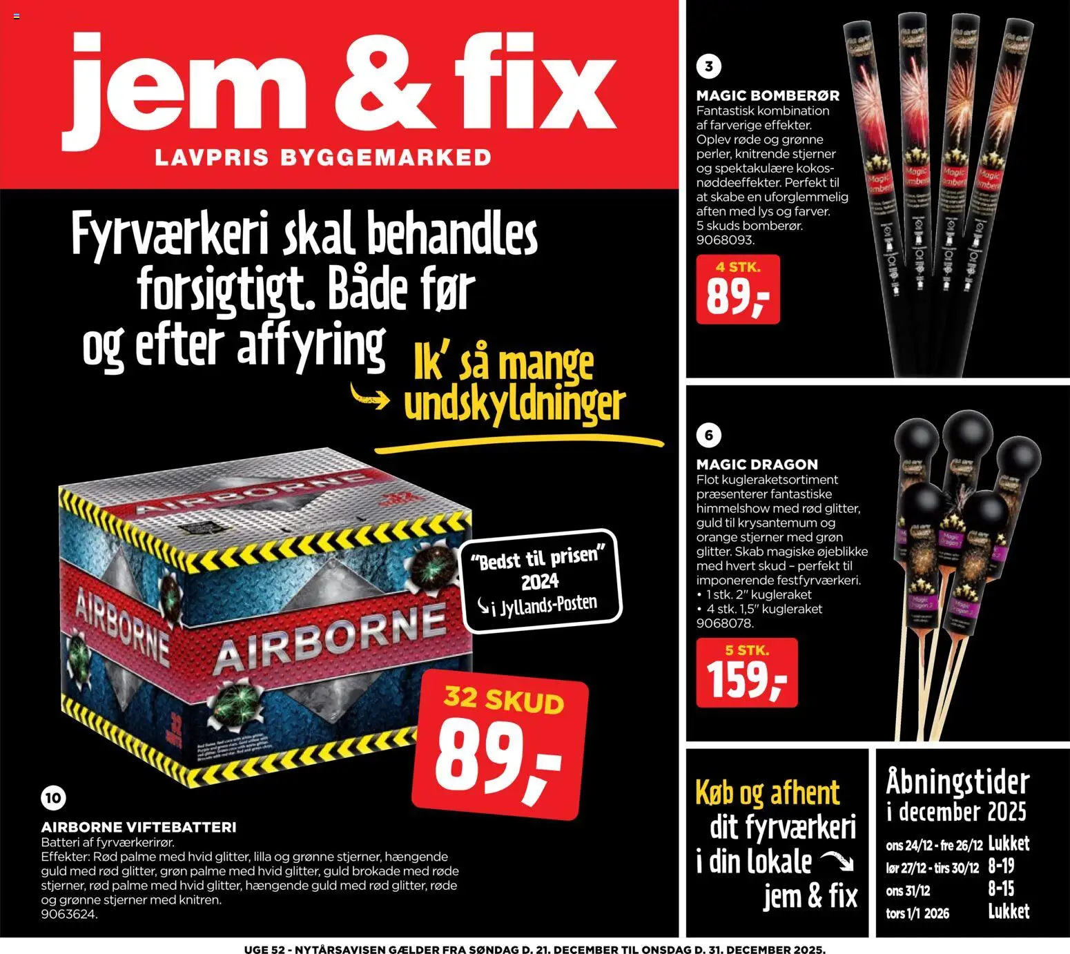 Eksempel på tilbudsavis Tilbudsavis fra butik Jem & fix gyldig fra 21/12/2025