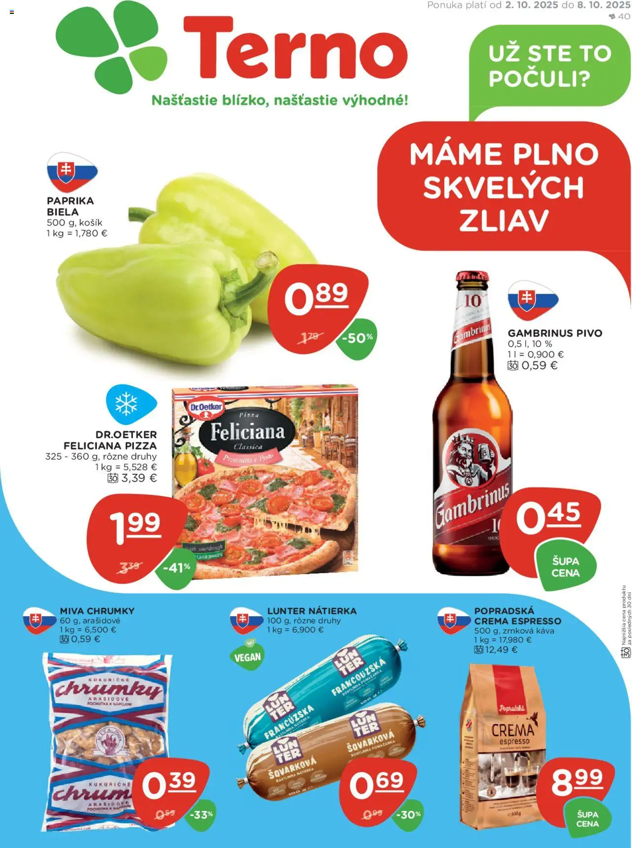 Terno Leták (02.10. - 08.10.2025) - Akčná ponuka