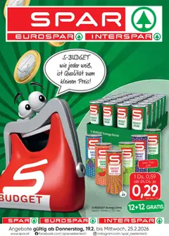 Vorschau der Angebote: Spar S-Budget gültig ab 19.02.2026