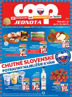 Náhľad COOP Jednota letáku platného od 09.10.2025