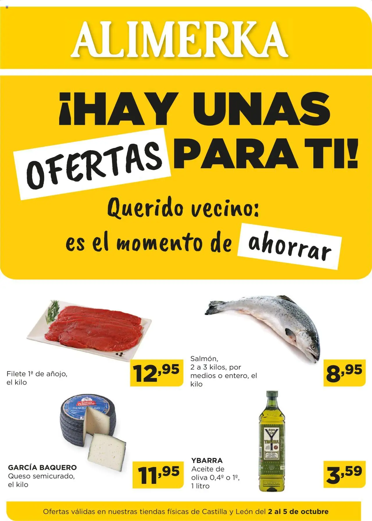 Alimerka Ofertas Castilla y León >> 02/10 - 05/10/2025 (catálogo)