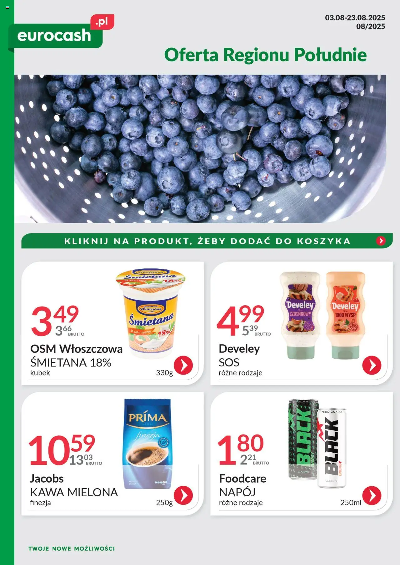 Eurocash Oferta Południe od 03.08.2025 - Nowa Gazetka - Numer strony 1