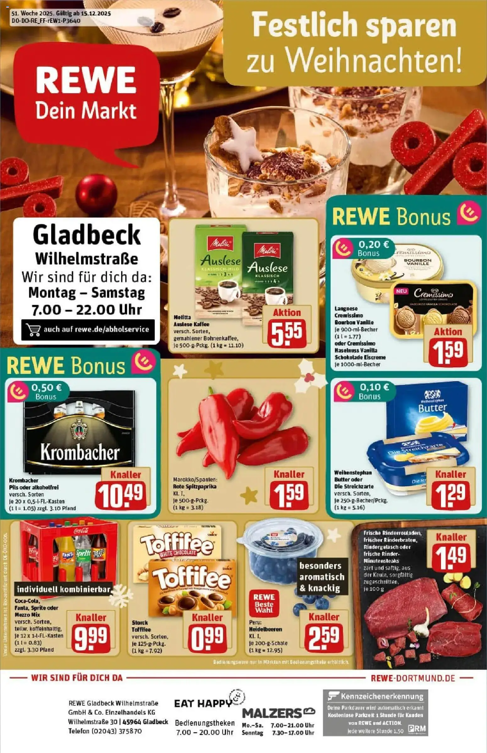 Vorschau von dem Prospekt des Geschäftes Rewe, gültig ab dem 15.12.2025