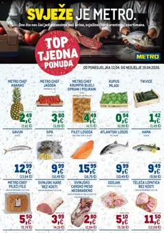 Pregled letka Metro - Ultra svježa ponuda trgovine Metro vrijedi od 13.04.2026