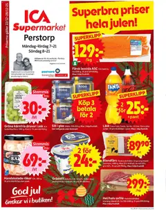 Förhandsgranska reklamblad Perstorp från butik ICA Supermarket gäller från 22/12/2025