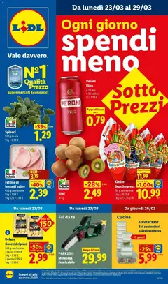Anteprima dell'opuscolo Lidl volantino Spendi meno dal negozio Lidl valido da 23/03/2026