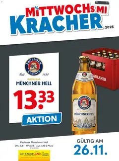 Vorschau von dem Prospekt des Geschäftes Getränkeland, gültig ab dem 26.11.2025