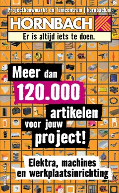 Voorbeeld van Folder - elektra - machines - werkplaats van winkel Hornbach geldig vanaf 21-07-2025