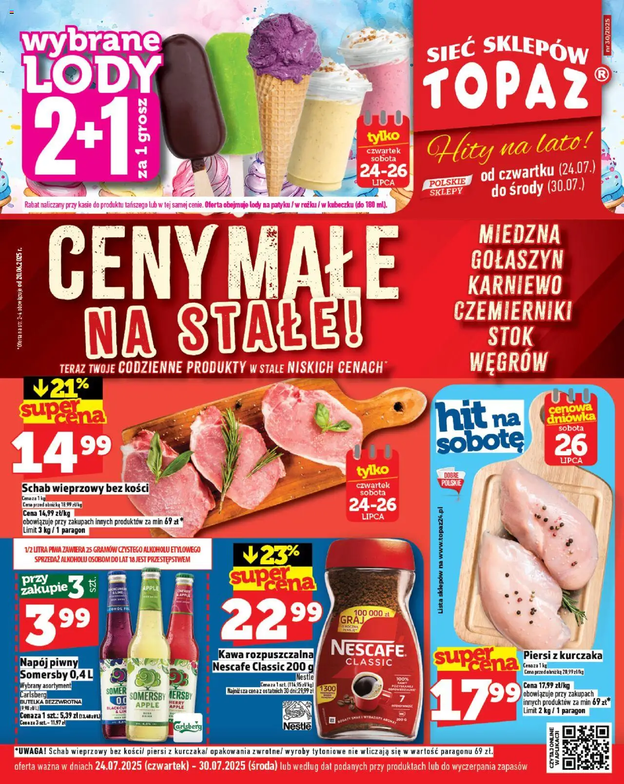 Topaz Ceny małe na stałe od 24.07.2025 - Nowa Gazetka - Numer strony 1