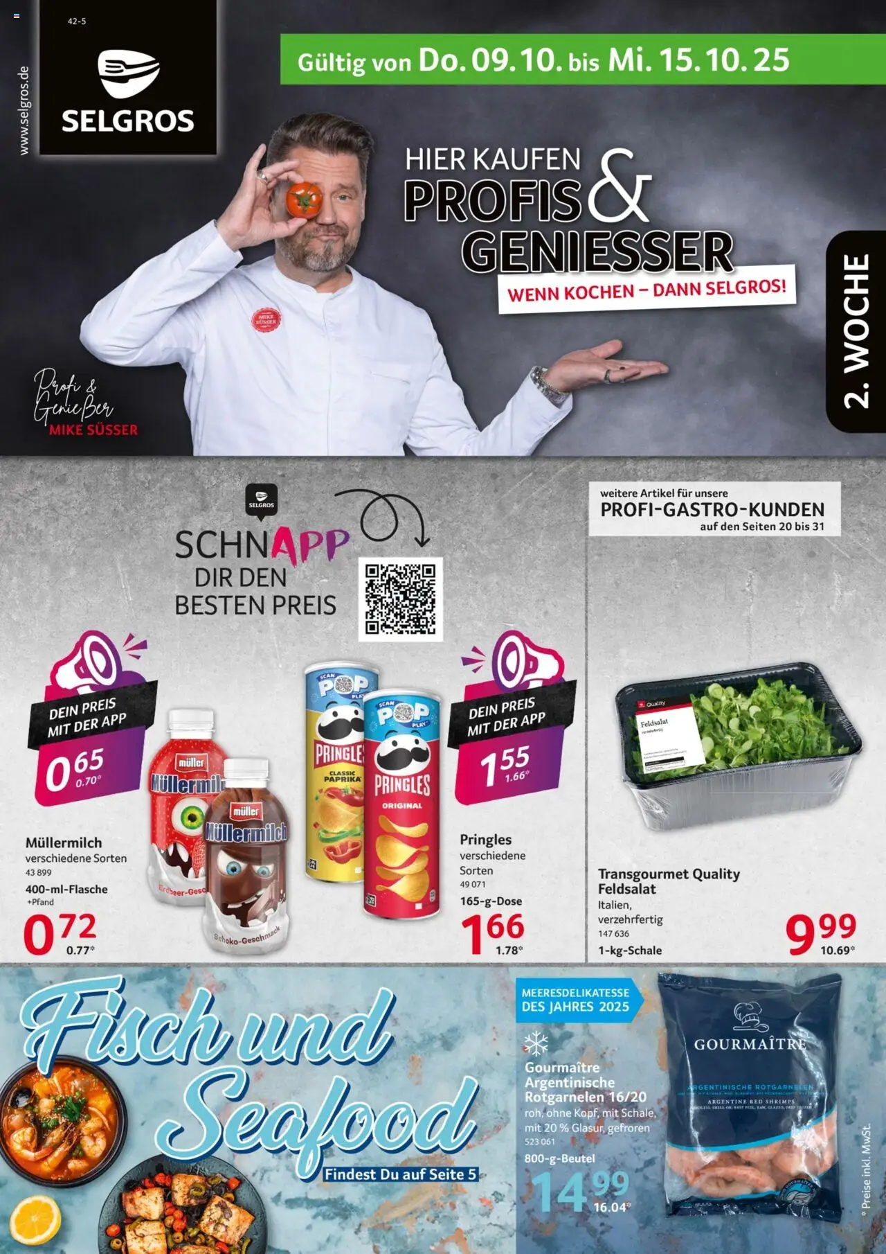 Selgros Prospekt (vom 09.10.2025 - 15.10.2025) - Fisch, Pringles, Müllermilch