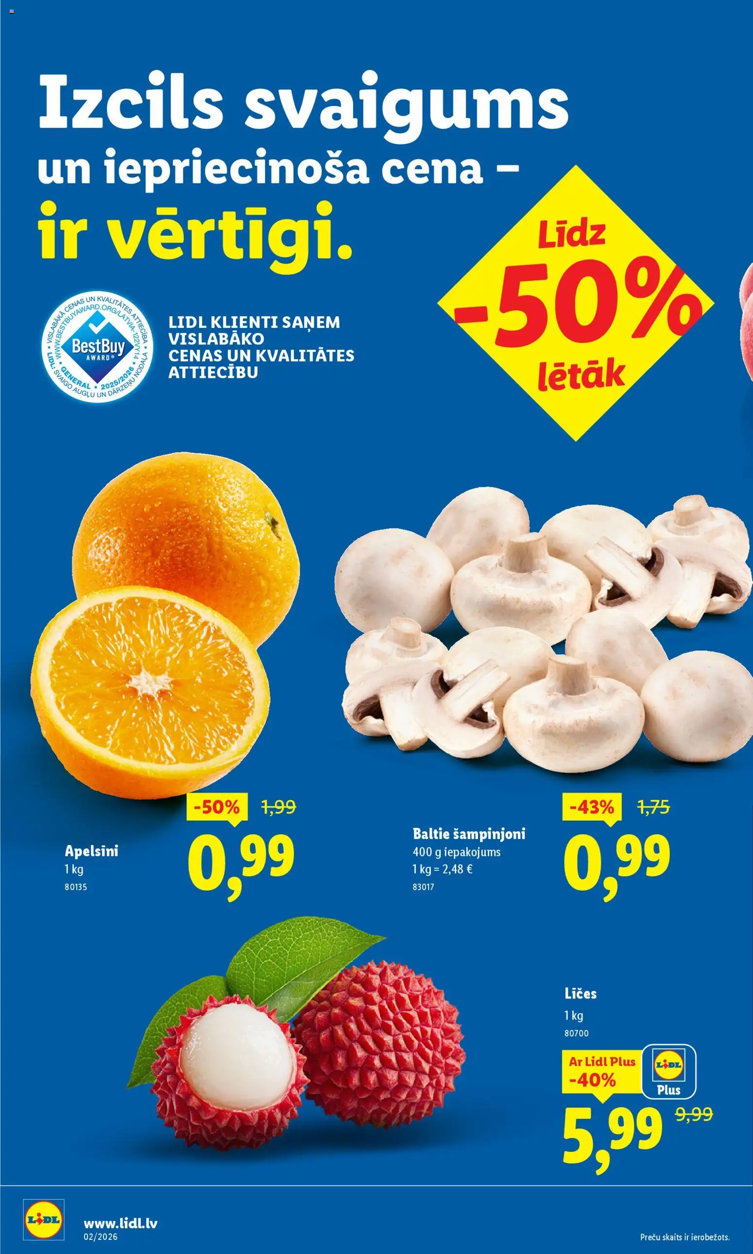 Skatīt Lidl akciju bukletu, derīgs no 2026.01.05