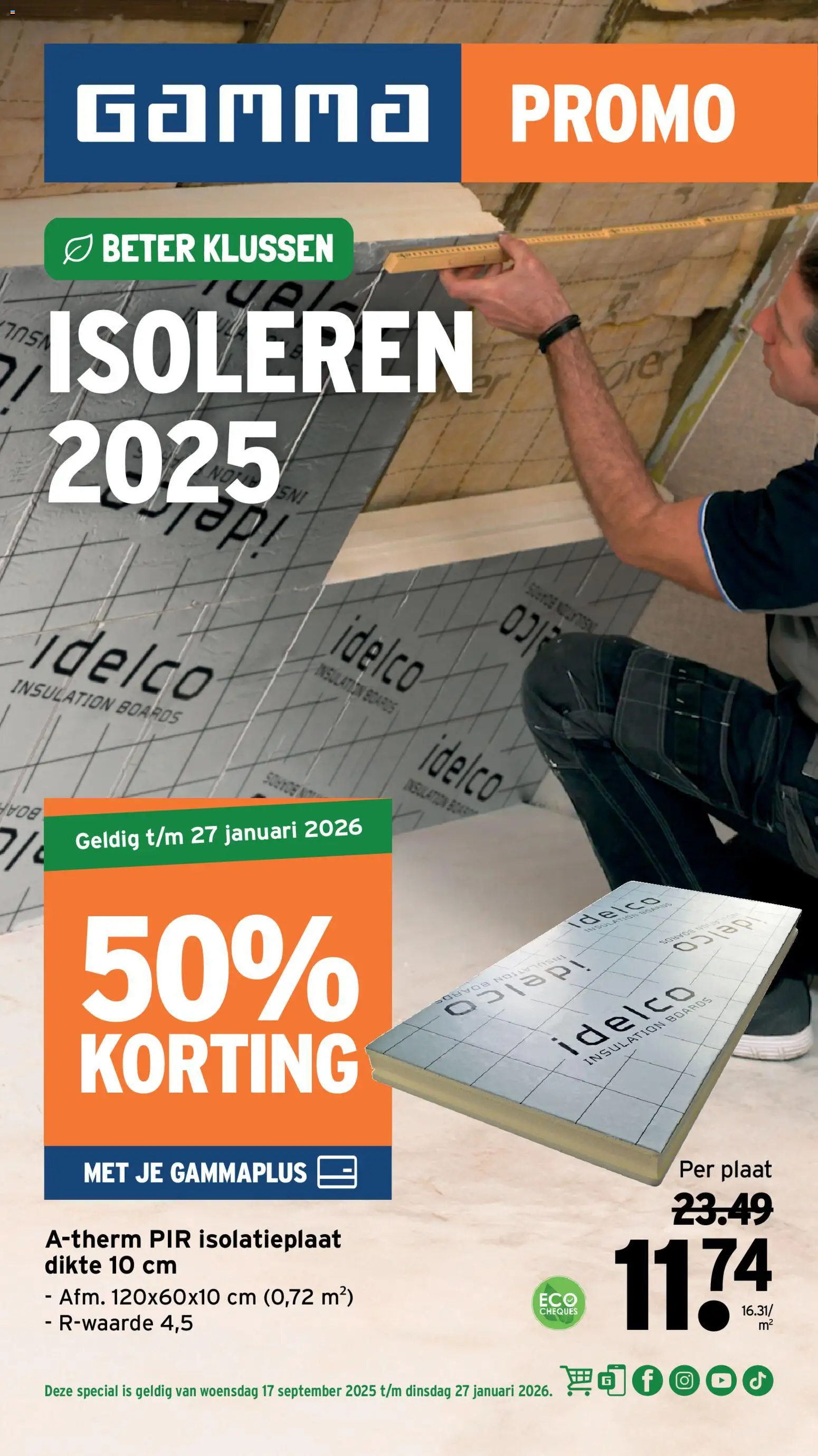 Voorbeeld van Isolatiespecial van winkel GAMMA geldig vanaf 17/09/2025